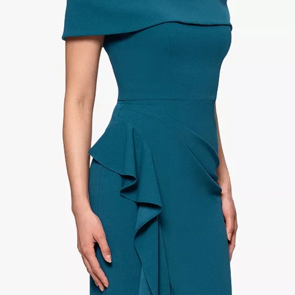Chic One-Shoulder Dark Green Dress - Picture 2 of 9